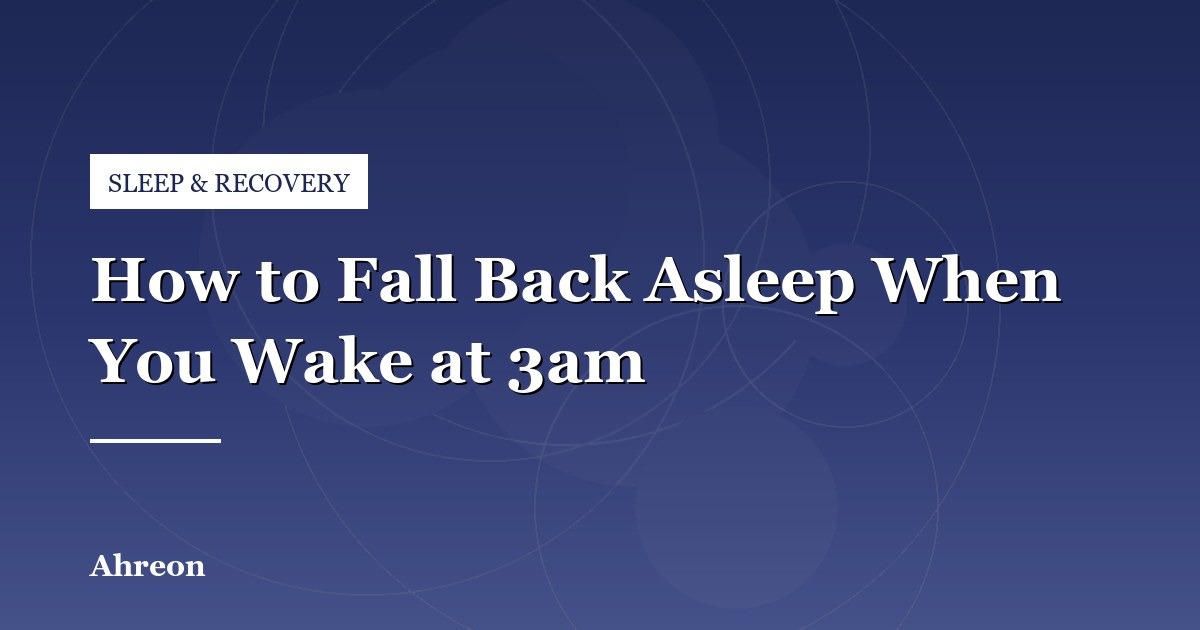 Evidence-Based Techniques for Falling Back Asleep in the Middle of the Night